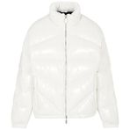 Armani Exchange Erkek Real, parlak, arka logo yaka, yumuşak dokunuşlu yelek, Beyaz, L
