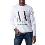 Armani Exchange Erkek Simge Kazak,Beyaz,XXL