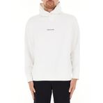 Armani Exchange Erkek Small Front and Back Cotton French Terry kapüşonlu sweatshirt, beyaz (Off White), S