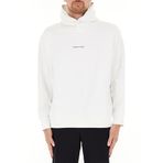 Armani Exchange Erkek Small Front and Back Cotton French Terry kapüşonlu sweatshirt, beyaz (Off White), XL