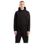 Armani Exchange Erkek Small Front and Back Cotton French Terry kapüşonlu sweatshirt, Siyah, XXL