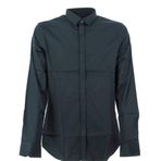 Armani Exchange Erkek Smart Stretch Saten Günlük Gömlek, Mavi, XL
