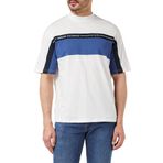 Armani Exchange Erkek sürdürülebilir, yuvarlak yaka. Sweatshirt, Beyaz, L