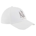 Armani Exchange Erkekler Icon Logo Şapka, Kırık beyaz, Tek Beden