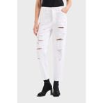 Armani Exchange J51 Yırtık Detaylı Tapered Fit Jeans Bayan KOT PANTOLON 3DYJ51 Y1HRZ 1100