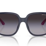 Armani Exchange Kadın Ax4136su Evrensel Fit Kare Güneş Gözlüğü, Parlak Mavi/Gradyan Gri, 56 mm