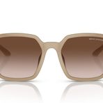 Armani Exchange Kadın Ax4139su Evrensel Fit Altıgen Güneş Gözlüğü, Parlak Tundra/Gradyan Kahverengi, 52 mm