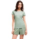 Armani Exchange Kadın bisiklet yaka Slim Fit suni elmas A|x logolu tişört, Sage, L