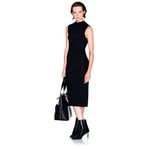 Armani Exchange Kadın Kaplumbağa Yaka, Dar Kesim, Kolsuz, Arka Logolu Elbise, Siyah, M