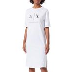 Armani Exchange Kadın Organik Kumaş, Logo T Günlük Elbise, Op. Beyaz, M