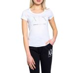 Armani Exchange Kadın Strass Logolu Tişört Weiß (Optic White 1000) S