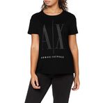 Armani Exchange Kadın tişörtü Black Studs XS