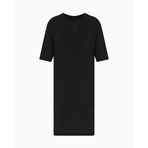 Armani Exchange Kadın Tonal Simge Logo Tişört Elbise, Siyah, XS