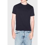 Armani Exchange Logolu % 100 Pamuk Regular Fit Bisiklet Yaka T Shirt Erkek T Shirt XM002467 AF10356 UB101 - Lacivert - XL