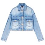 Armani Exchange Logolu Regular Fit Cep Detaylı Kot Ceket Bayan KOT CEKET XW002260 AF21338 MB001