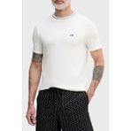 Armani Exchange Logolu Regular Fit Şerit Detaylı Bisiklet Yaka T Shirt Erkek T Shirt XM002484 AF21936 U0009 - Beyaz