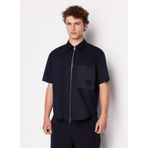 Armani Exchange Loose Fit Lacivert Düz Erkek Gömlek 3DZCL1 ZN3CZ 1583