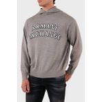Armani Exchange Pamuk ve Yün Karışımlı Regular Fit Kapüşonlu Kazak Erkek Kazak 6DZM2Y ZM4NZ 17AC - S - Gri