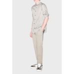 Armani Exchange Pamuklu Harf Logolu Regular Fit Gömlek Erkek Gömlek XM001942 AF19194 F1165 - Bej - S