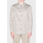 Armani Exchange Pamuklu Harf Logolu Regular Fit Gömlek Erkek Gömlek XM001942 AF19194 F1165 - Bej - XL
