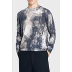 Armani Exchange Pamuklu Regular Fit Logo Detaylı Tasarım Kazak Erkek Kazak 6RZM2D ZMW8Z 21CE - Beyaz - Mavi - XL