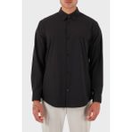 Armani Exchange Regular Fit Klasik Yaka Uzun Kollu Gömlek Erkek Gömlek XM001567 AF19193 UC001 - 2XL - Siyah