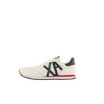 Armani Exchange Rio Side logolu erkek spor ayakkabısı, Op White Black, 44 EU