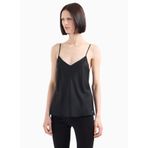 Armani Exchange Saten Bluz V Yaka Askılı , M, 8NYH05-YNZ5Z, Siyah, Kadın