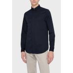 Armani Exchange Streç Pamuklu Slim Fit Gömlek Erkek Gömlek 8nzcbd ZN10Z 1510 - Lacivert