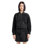 Armani Exchange Taşlı % 100 Pamuk Relaxed Fit Kolej Yaka Bomber Ceket Bayan Ceket 6DYB23 Y19QZ 0204