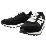Armani Exchange XM001960 AF19388 Erkek Düşük Kesim Spor Ayakkabı Siyah × Beyaz, siyah, 26.5~27.0 cm