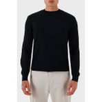 Armani Exchange Yün Karışımlı Regular Fit Bisiklet Yaka Dalgalı Dokuma Kazak Erkek Kazak XM001560 AF11982 FB065 - Lacivert - 2XL