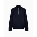 Armani Exchange Yün Karışımlı Relaxed Fit Yarım Fermuarlı Dik Yaka Kazak Erkek KAZAK XM001332 AF13776 UB101
