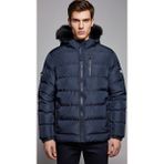 Armani Jeans Armani Jeans Kapuşonlu Şişme Mont - Lacivert