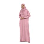 Armanım Kadın Tek Parça Namaz ve Ümre Elbisesi (AÇIK PEMBE, STANDART)