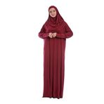 Armanım Kadın Tek Parça Namaz ve Ümre Elbisesi (BORDO, STANDART)