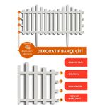 Armarks Dekoratif Bahçe Çiti, Plastik Çit, Peyzaj Çiti, Modern Bahçe Çiti 2 Adet (1,08 METRE) 39x59cm