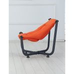 Armegeda Minderli Metal Sandalye| Balkon, Bahçe, Kamp ve Loft Dekorasyon Için Şık & Dayanıklı Oturma Sandalyesi - Turuncu