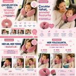 Armegeda Seyahat Yastığı-Çocuk Serisi-Şeker Pembe