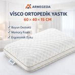armegeda sıradışı tasarımlar Armegeda Colojen Visco Ortopedik Yastık – Ergonomik Uyku Konforu - 40 × 60 × 15 cm