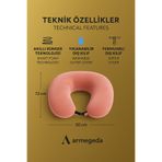 armegeda sıradışı tasarımlar Ortopedik Visco, Seyahat, Boyun, Yastığı, Rahat, Uyku, PEMBE, kadifemsi