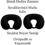 Armegeda Sıradışı Tasarımlar Visco seyahat Ortapedik Boyun Yastığı ikili siyah İKİLİ-3008