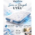 armegeda sıradışı tasarımlar Viscopure Boyun Destekli Ergonomik Ortopedik Yastık - Beyaz - Mavi - 60 x 40 x 15 cm