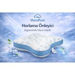 armegeda sıradışı tasarımlar Viscopure Horlama Önleyici Ergonomik Visco Yastık – Soğutucu Örme Kumaş – 55X45X12 cm - 50 x 45 x 12 cm