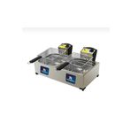 Armeka 8 8 Litre Çiftli Elektrikli Kapaklı Sanayi Tipi Fritöz Makinesi Patates Kızartma Makinası