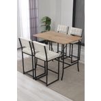 Armens Life Mobilya, Lojistik & Elektronik Ticaret Retro Mutfak Bar Masa 4 Sandalye ve 1 Ceviz Bar Masa (70x110x92) Sandalye (65 Cm)