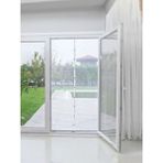 Armese Balkon Bahçe Kapısı Sinek Böcek Önleyici Tül Perde Sineklik 2 Parça Mıknatıslı - Beyaz - 2X(60X210)