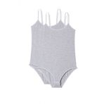 Armin Loretta 2 Adet İp Askılı Kadın Çıtçıtlı Body Gri
