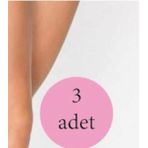 Armin Loretta 3 Adet Kadın Diz Altı Parlak Fit 15 Denye Ten Çorap