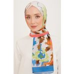 Armine 10001-05 Mavi-Turuncu Trend Şal
